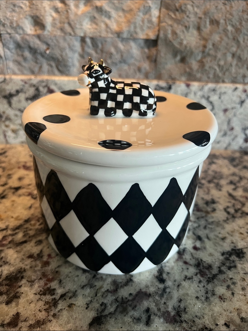 Mackenzie-Childs Cow Creamery Canister - Small one Only. Like new.
